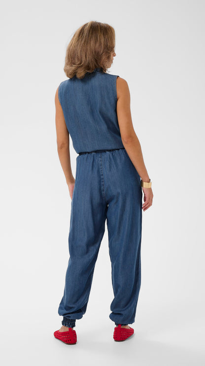 Chambray cuffed harem pants | Mid Denim | by Cream