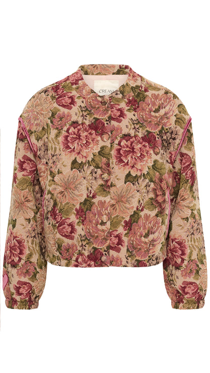 Vintage rose tapestry bomber jacket | by Cream