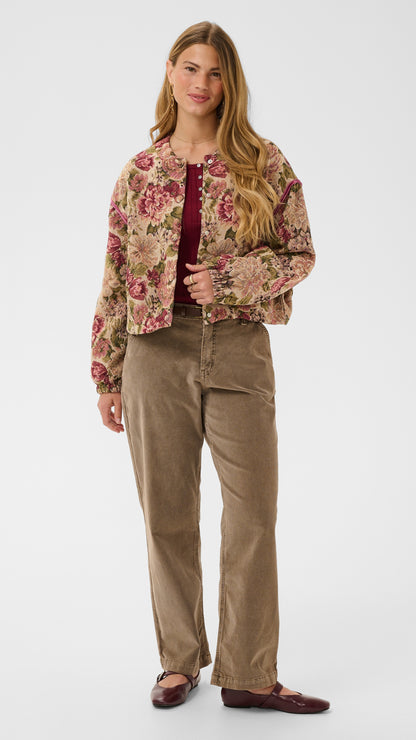 Vintage rose tapestry bomber jacket | by Cream