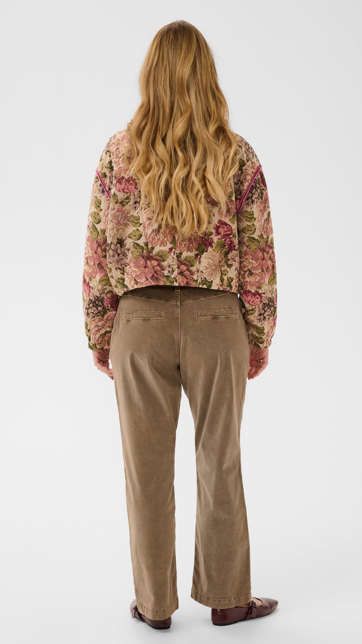 Vintage rose tapestry bomber jacket | by Cream