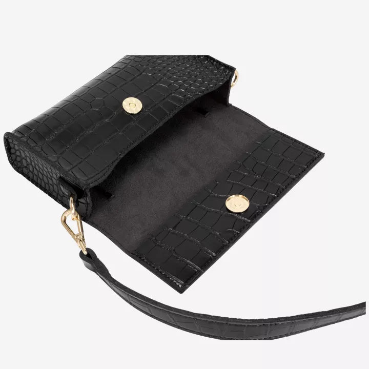 Croc textured flap over shoulder/crossbody bag | 2 Colours| by Every Other