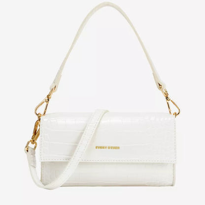 Croc textured flap over shoulder/crossbody bag | 2 Colours| by Every Other