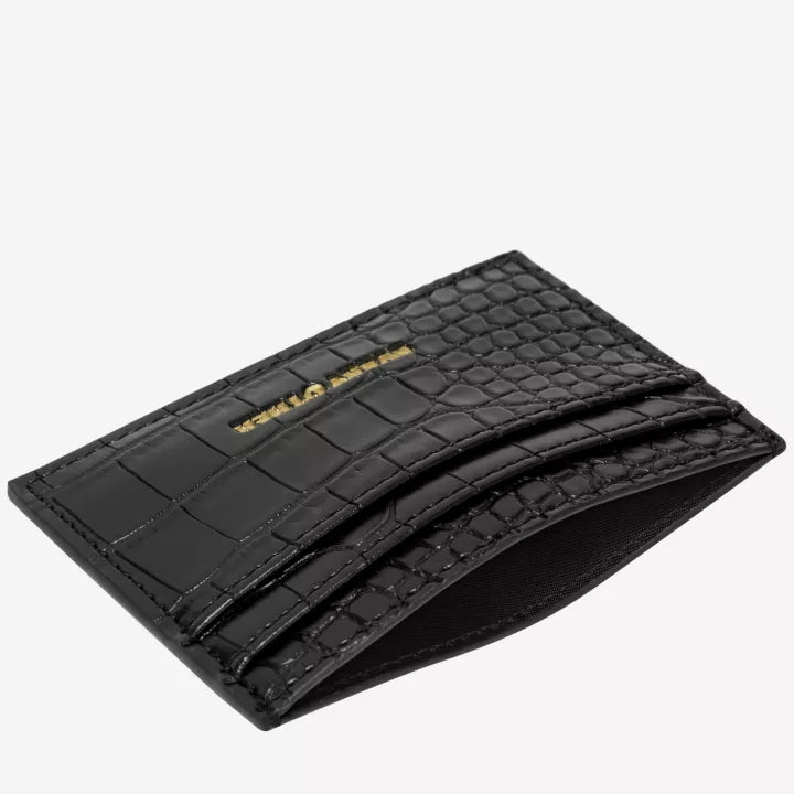 Croc textured card holder | Black | by Every Other