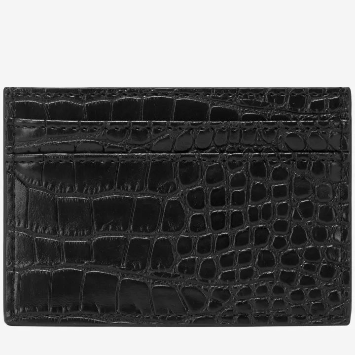 Croc textured card holder | Black | by Every Other