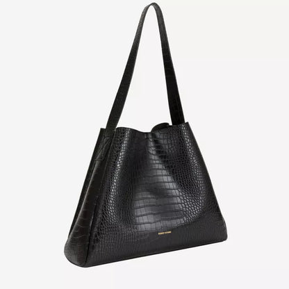 Croc textured tote bag | Black | by Every Other