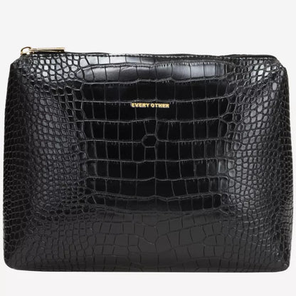 Croc textured tote bag | Black | by Every Other