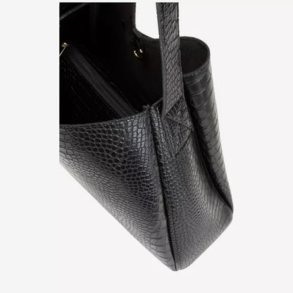 Croc textured tote bag | Black | by Every Other