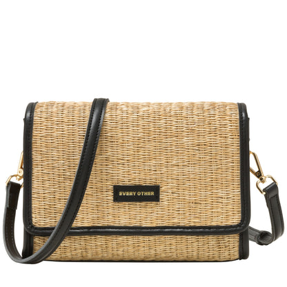 Straw flap over crossbody bag | 2 Colours | by Every Other