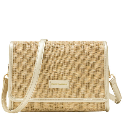 Straw flap over crossbody bag | 2 Colours | by Every Other