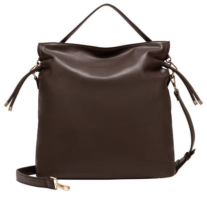 Vegan leather slouchy drawstring bag | Clay | by Every Other