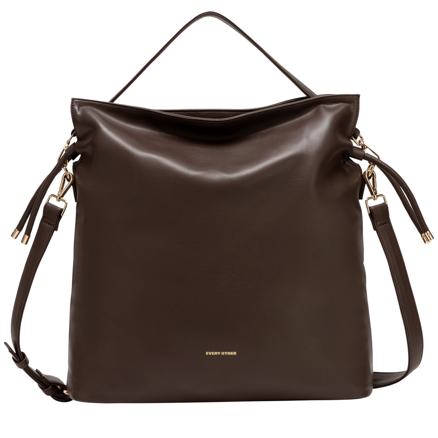 Vegan leather slouchy drawstring bag | Clay | by Every Other