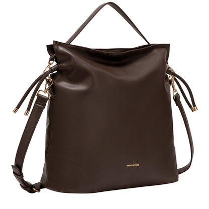 Vegan leather slouchy drawstring bag | Clay | by Every Other