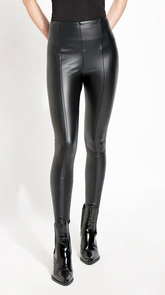 High-waist vegan leather Lysse leggings (Glossy Black)