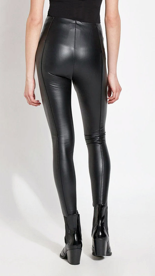 High-waist vegan leather Lysse leggings (Glossy Black)