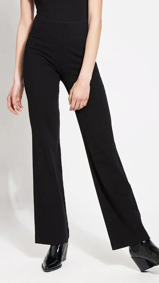 Pull-on seamed denim trouser | Black | by Lysse NY | AW25/6