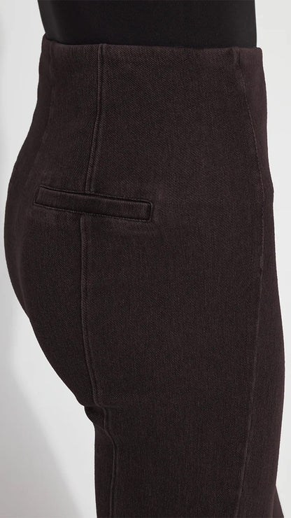 Pull-on seamed denim trouser | Double Espresso | by Lysse NY | new! AW26