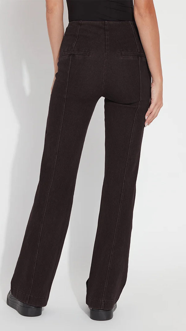 Pull-on seamed denim trouser | Double Espresso | by Lysse NY | new! AW26