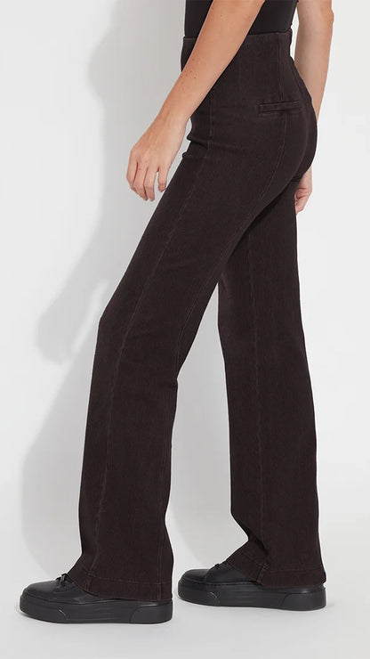 Pull-on seamed denim trouser | Double Espresso | by Lysse NY | new! AW26