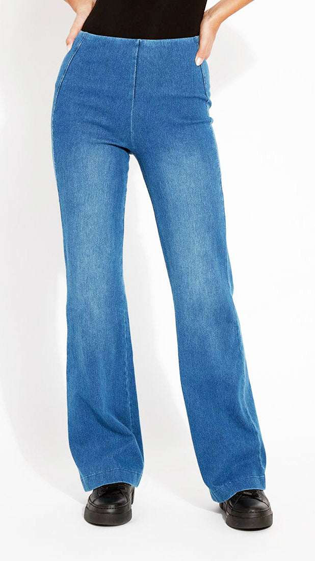 Pull-on Denim Lysse Trouser | Midwash - new! SS25