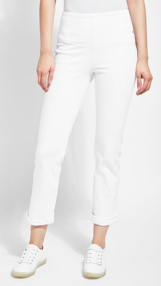 Boyfriend Cuffed Denim Jeans | White | by Lysse NY | SS25