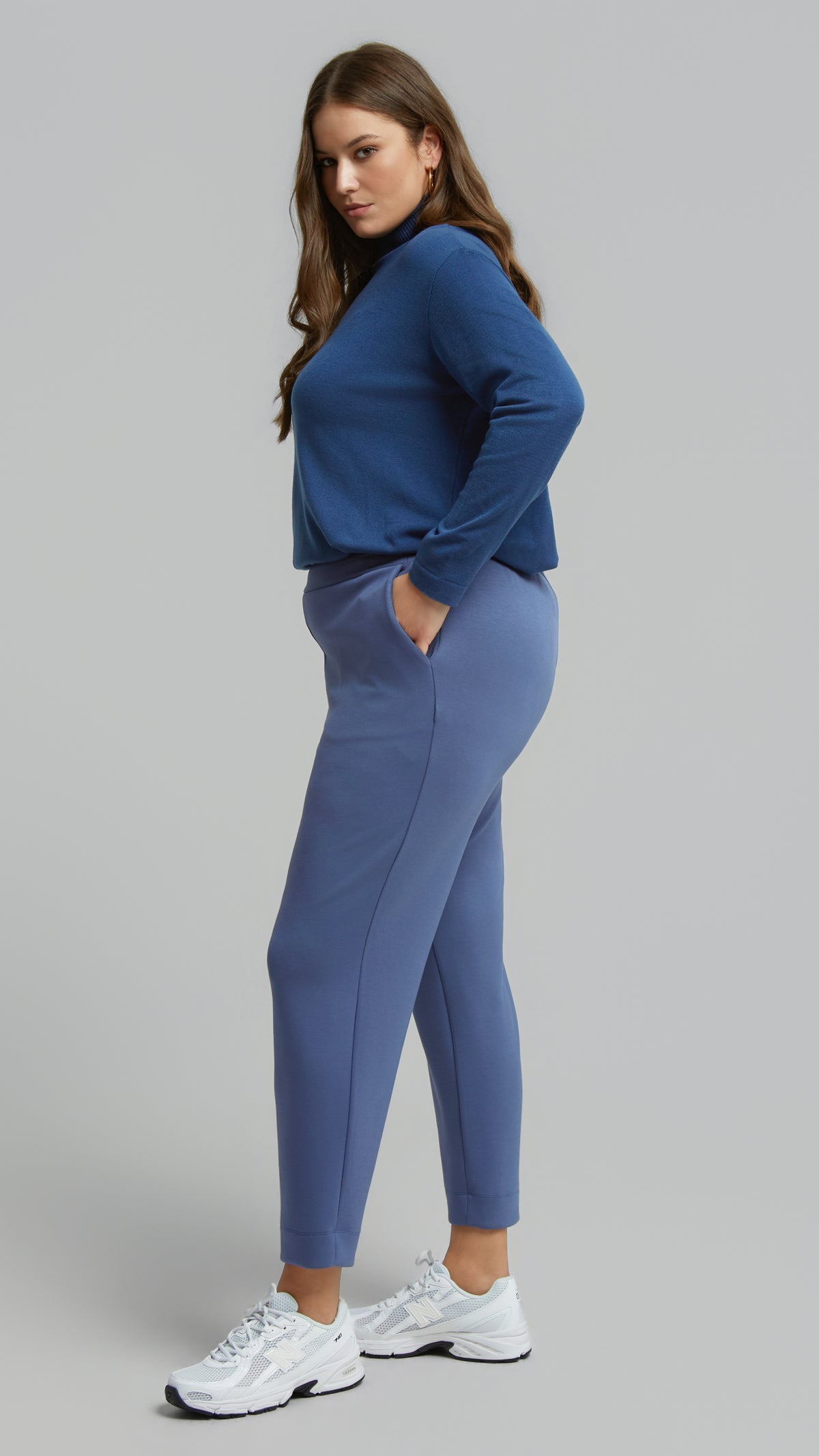 Jersey pull-on pants | Denim Blue | by Mat