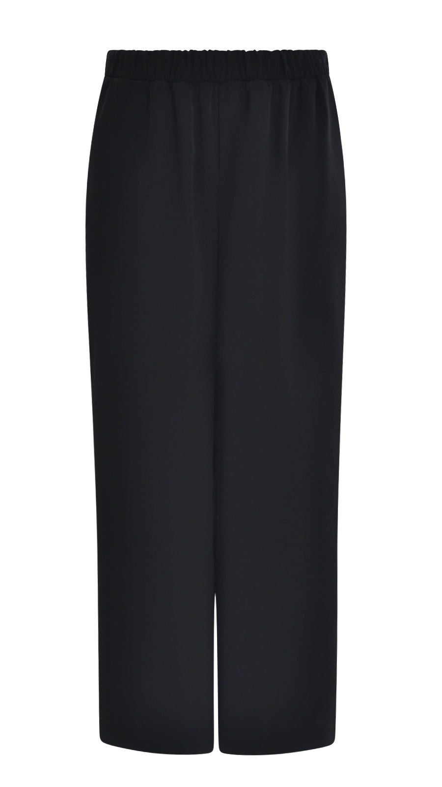 Satin wide-leg pull-on pants | Black | by Mat