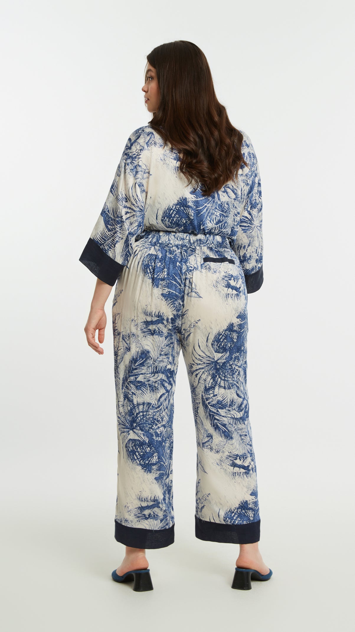 Print wide-leg pants | Blue | by Mat