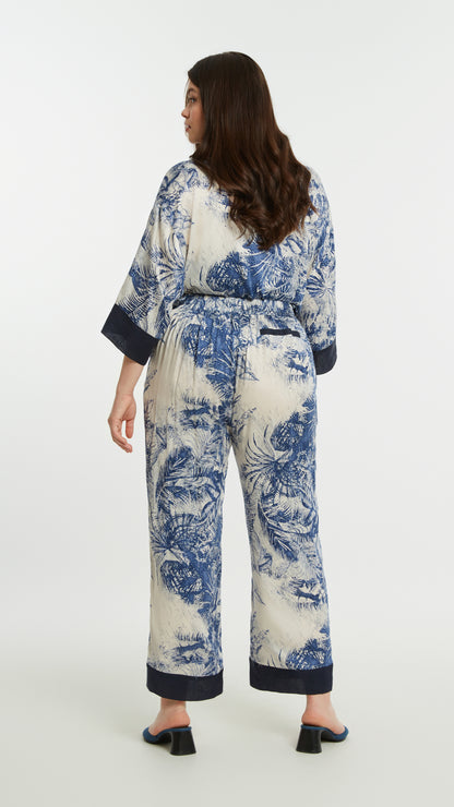 Print wide-leg pants | Blue | by Mat