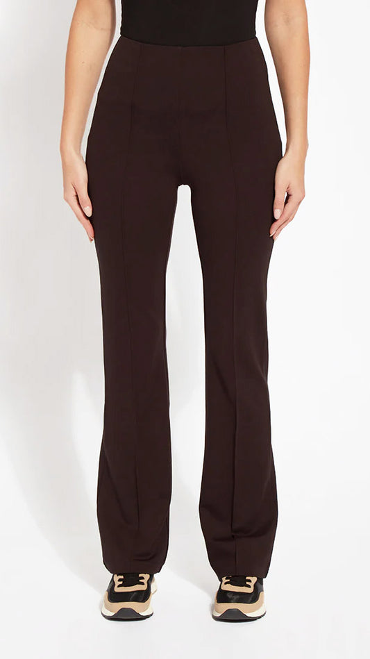 Wider-leg Ponte pants | Double Espresso | by Lysse NY | new! AW25