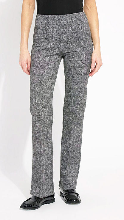 Fit & flare ponte jacquard pants | Smokey salt & pepper | by Lysse NY | new! AW25/6