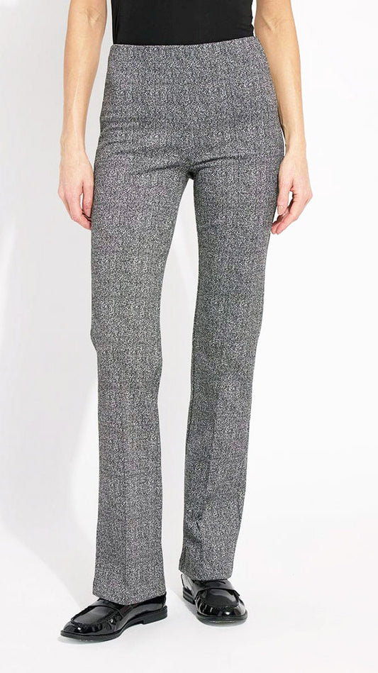 Fit & flare ponte jacquard pants | Smokey salt & pepper | by Lysse NY | new! AW25/6