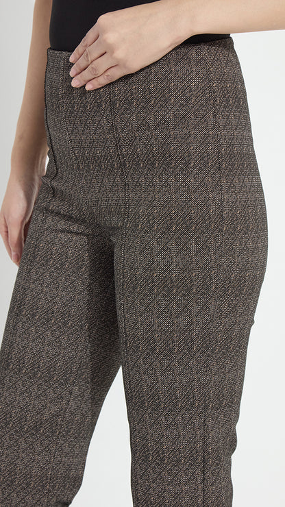 Wider-leg ponte pants | Speckled Salt & Pepper | by Lysse NY | new! AW26