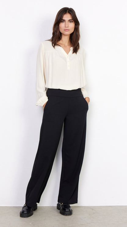 Wide-leg classic pants | Black | by Soya Concept