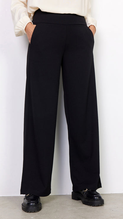Wide-leg classic pants | Black | by Soya Concept