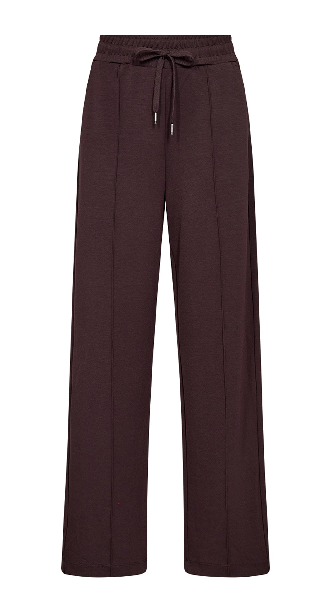 Premium soft wide-leg drawstring pants | Chocolate Plum | by Soya Concept
