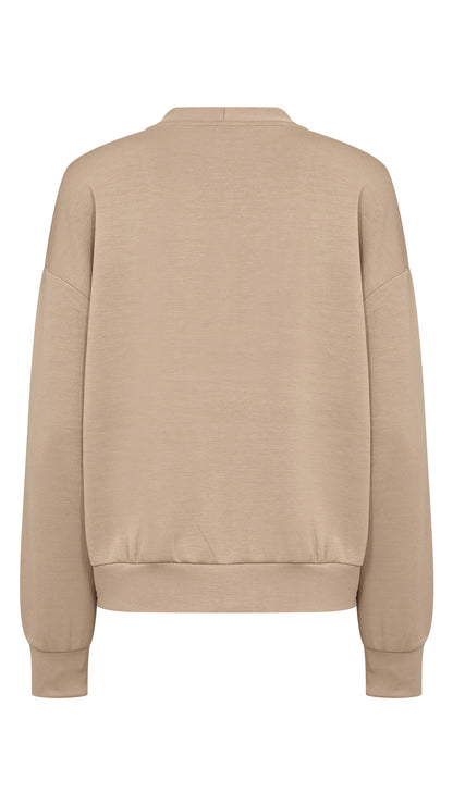 Premium soft quarter zip sweatshirt | Camel | by Soya Concept