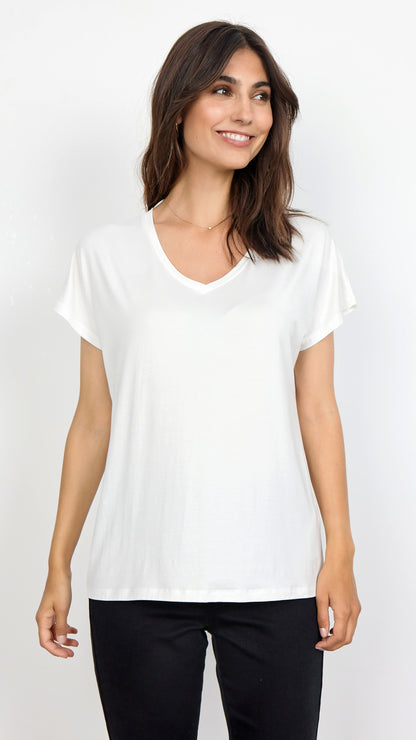 Premium soft v-neck t-shirt | White | by Soya Concept | last 1