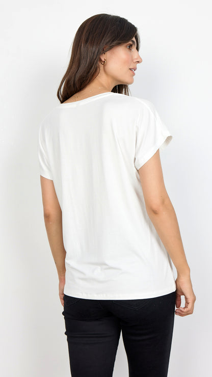 Premium soft v-neck t-shirt | White | by Soya Concept | last 1