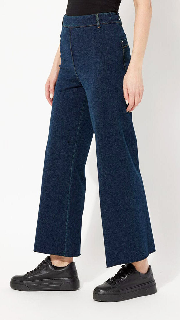 High-waist Wide-leg Denim Jeans | Indigo | by Lysse NY | NEW SS25