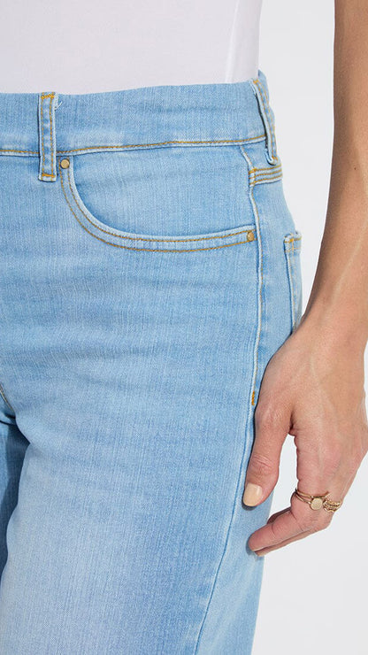 Wide leg crop Premium "holding power" Denim | Authentic Bleached Blue | by Lysse NY | NEW SS25