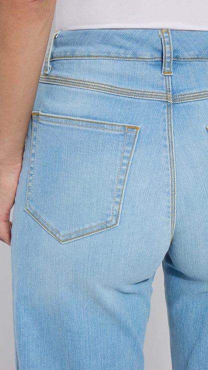 Wide leg crop Premium "holding power" Denim | Authentic Bleached Blue | by Lysse NY | NEW SS25
