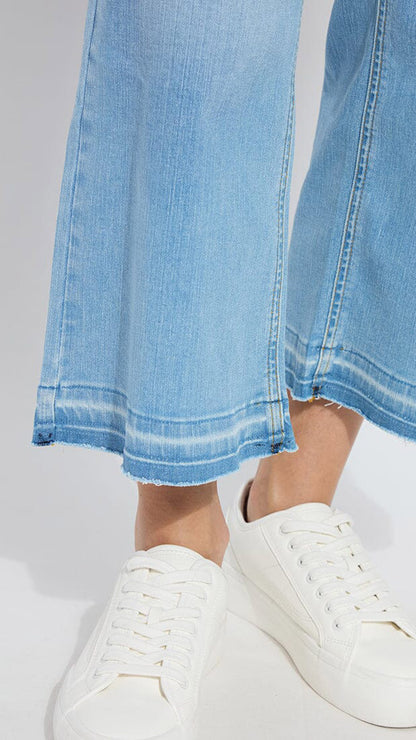 Wide leg crop Premium "holding power" Denim | Authentic Bleached Blue | by Lysse NY | NEW SS25