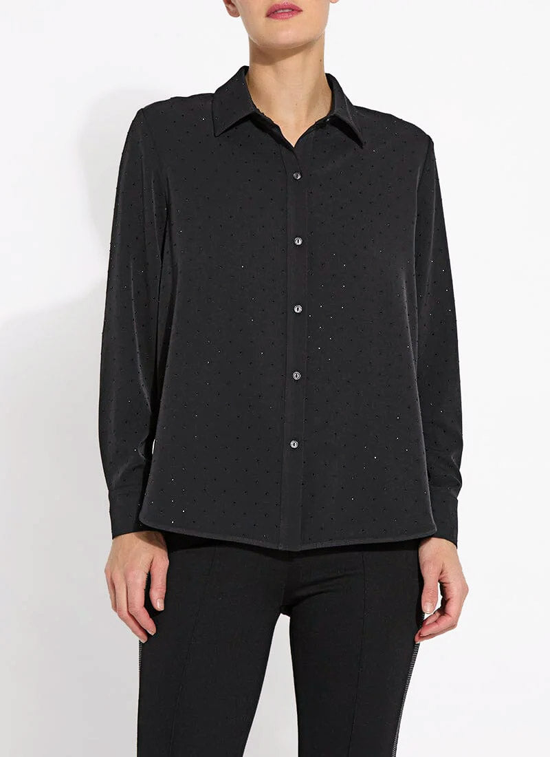 Rhinestone Lysse shirt (Black/Jet) - New for AW 24/25