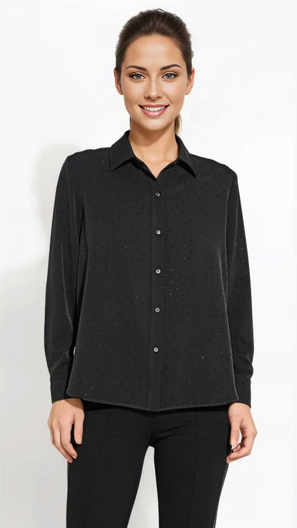 Rhinestone Lysse shirt (Black/Jet) - New for AW 24/25