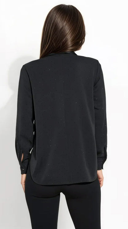 Rhinestone Lysse shirt (Black/Jet) - New for AW 24/25