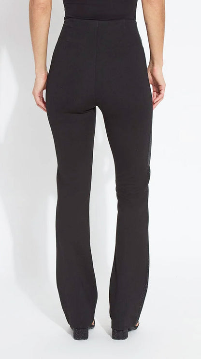 Rhinestone Ponte Lysse pull-on Trouser (Black/Jet) - New for AW 24/25