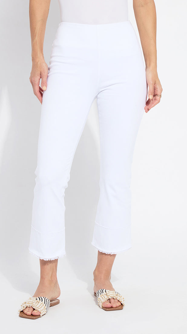 Seemed Hem Denim Crop | White | by Lysse NY | NEW SS25