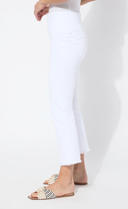 Seemed Hem Denim Crop | White | by Lysse NY | NEW SS25