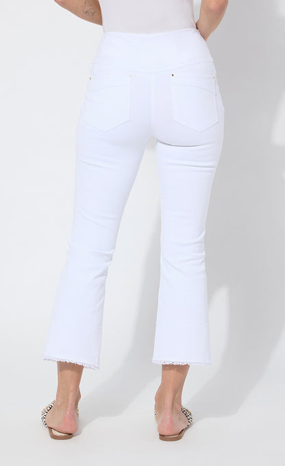 Seemed Hem Denim Crop | White | by Lysse NY | NEW SS25