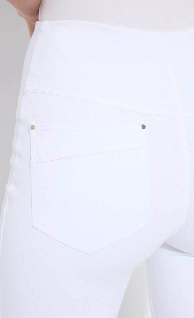 Seemed Hem Denim Crop | White | by Lysse NY | NEW SS25